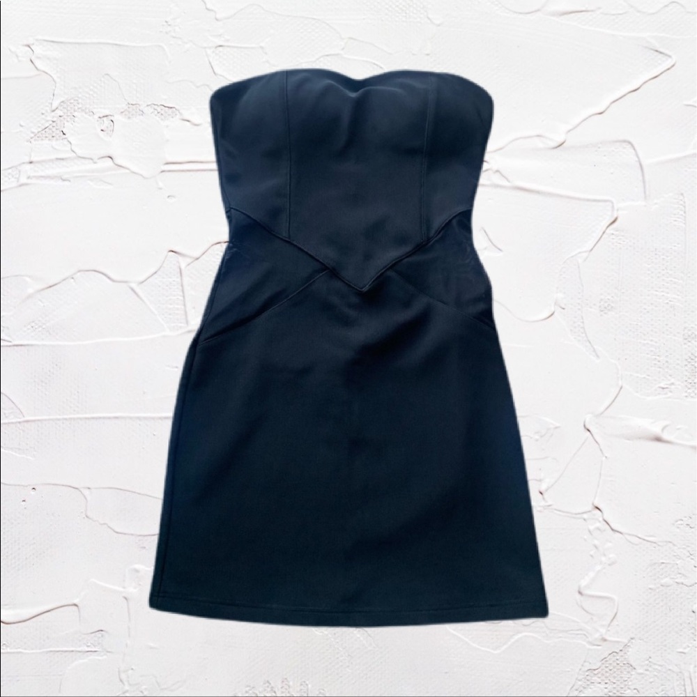 Urban behavior black mini dress mesh sides XS